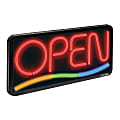 Newon LED Lighted Sign, "Open", Horizontal With Rainbow Accent, 14 1/2"H x 29 1/2"W x 1 5/8"D 1 thumbnail image