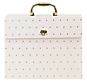 Office Depot® Brand Paper Expanding Case File, 19 Pockets, Letter Paper Size, Pink/Gold Dots 1 thumbnail image
