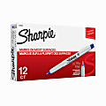 Sharpie® Permanent Ultra-Fine Point Markers, Blue, Pack Of 12 Markers