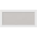 Amanti Art Cork Bulletin Board, 34" x 16", Gray, Blanco White Wood Frame