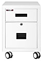 FireKing 18"W Vertical 2-Drawer Mobile Locking Fireproof File Cabinet, Metal, Arctic White, Dock-to-Dock Delivery 1 thumbnail image