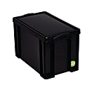 Really Useful Box® Plastic Storage Box, 24 Liter, 11 3/8"H x 10 5/8"W x 18 1/8"D, 100% Recycled, Black