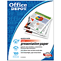 Office Depot® Brand Laser Presentation Paper, Matte, 8 1/2" x 11", 80 Lb, Pack Of 100 Sheets