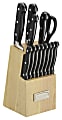 Cuisinart™ Triple Rivet Block Cutlery Set, Black, Set Of 14 Pieces