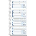 TOPS™ Second Nature® Spiralbound Phone Call Book, 2-Part, 5 1/2" x 11", 60% Recycled, White/Blue 1 thumbnail image