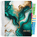 2026-2027 Excello Brands Weekly/Monthly Academic Year Deluxe Teacher Planner, 8-1/2" x 11", Teal Gold Marble, August To July, Total Qty 1 1 thumbnail image