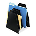 Buddy Slant File Pockets - 8 Pocket(s) - 11.1" Height x 8" Width x 8" Depth - Desktop - Black - Steel - 1Each