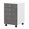 Bush Business Furniture Echo 17"D Vertical 3-Drawer Mobile File Cabinet, Pure White/Modern Gray, Delivery 1 thumbnail image