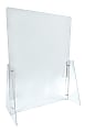 Azar Displays Counter Cashier Shields, 31-1/2”H x 23-1/2”W x 11”D, Clear, Pack Of 2 Shields