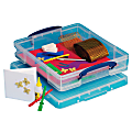 Really Useful Box® Plastic Storage Container With Built-In Handles And Snap Lid, 7 Liters, 15 1/2" x 13 1/2" x 3 1/4", Clear 1 thumbnail image