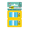 Post it® Flags, 1" x 1 7/10", Blue, 50 Flags Per Pad, Pack Of 2 Pads 1 thumbnail image