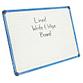Copernicus Magnetic Lined Unframed Dry-Erase Whiteboard, 24" x 34" x 3/4", White/Blue