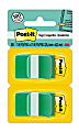 Post-it® Flags, 1" x 1 -11/16", Green, 50 Flags Per Pad, Pack Of 2 Pads 1 thumbnail image