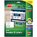 Avery® Durable Easy Peel® ID Labels With Sure Feed® Technology, 6793, Rectangle, 2" x 2-5/8", White, Pack Of 120 1 thumbnail image