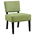 Monarch Specialties Armless Accent Slipper Chair, Lime Green/Black