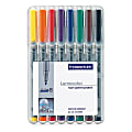Staedtler® Lumocolor® 80% Recycled Nonpermanent Markers, Broad, Assorted Colors, Pack Of 8
