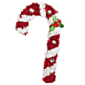 Amscan 241327 Christmas Small 3D Tinsel Candy Canes, 6-1/2”H x 3-1/2”W x 2”D, Red, Set Of 8 Canes