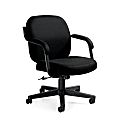 Global® Commerce™ Low-Back Tilter Chair, 35"H x 24 3/4"W x 28"D, Asphalt/Black