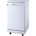 Danby 18" Portable Dishwasher - 18" - Portable - 8 Place Settings - 52 dB - White