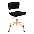 LumiSource Tania Mid-Back Task Chair, Gold/Black