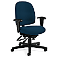 Global® Granada® Low-Back Multi-Tilter Chair, 40"H x 26"W x 22 1/2"D, Navy/Black