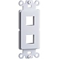 DataComm Decor Plate Insert for 2 Keystone - 2 x Socket(s) - White 1 thumbnail image