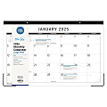 2025 Blue Sky Monthly Desk Pad Planning Calendar, 17” x 11”, Large Print, January 2025 To December 2025