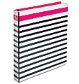 Divoga® Binder, City Limits Collection, 1" Rings, Stripes