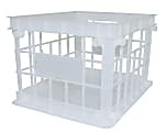 Office Depot® Brand Filing/Stacking Crate, Medium Size, Clear