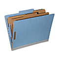 SKILCRAFT® Tyvek® Reinforced Classification Folders, Letter Size, Blue, Box Of 10 (AbilityOne 7530-01-418-1314)