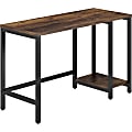 NuSparc Metal Frame Desk - Vintage Oak, Black Top - Contemporary Style - 220 lb Capacity 1 thumbnail image