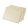 SKILCRAFT® Top-Tab File Folders, Letter Size, 100% Recycled, Manila, Box of 100