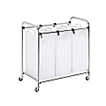 Honey-Can-Do Heavy-Duty Triple Laundry Sorter, Extra Large Size, Chrome