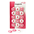 OIC® Breast Cancer Awareness Magnets, 1 1/4", Pink, Pack Of 15