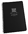 Rite in the Rain All-Weather Spiral Notebooks, Side, 4-5/8" x 7", 64 Pages (32 Sheets), Black, Pack Of 6 Notebooks