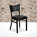 Flash Furniture Coffee Back Metal/Vinyl Restaurant Chair, Black