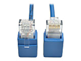 Tripp Lite Right-Angle Cat6 Gigabit Snagless Molded Slim UTP Ethernet Cable (RJ45 M/M) Blue 2 ft. (0.61 m) 1 thumbnail image