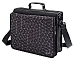 Oxford® Zipper 3-Ring Binder, 3" D-Rings, Black Grid 1 thumbnail image