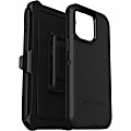 OtterBox Defender Carrying Case (Holster) Apple iPhone 15 Pro Max Smartphone - Black - Drop Resistant, Scrape Resistant, Dirt Resistant, Bump Resistant, Impact Absorbing, Dust Resistant - Polycarbonate, Synthetic Rubber Body - Holster