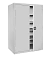 Sandusky® Jumbo Steel Storage Cabinet, 72"H x 46"W x 24"D, Dove Gray