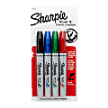 Sharpie® Brush-Tip Permanent Markers, Assorted, Pack Of 4