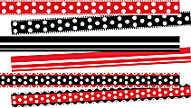 Barker Creek Double-Sided Borders, 3" x 35", Stripes & Dots, 12 Strips Per Pack, Set Of 3 Packs 1 thumbnail image