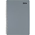2024 Office Depot® Brand Weekly/Monthly Appointment Book, 4" x 6", Silver, January to December 2024 , OD710430