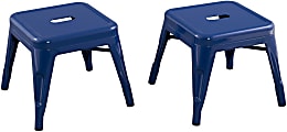 Ace Kid's Metal Stools, Navy Blue, Set Of 2 Stools 1 thumbnail image