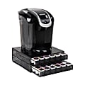 Mind Reader 2 Drawers Single Serve Coffee Pod Organizer, 5"H x 12-3/4"W x 13"L 72 Coffee Pod Capacity, Black 1 thumbnail image