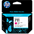 HP 711 Magenta Ink Cartridges, Pack Of 3, CZ135A