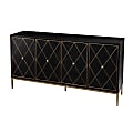 SEI Furniture Marradi 62"W Sideboard Cabinet With Storage, Black/Gold