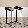 Flash Furniture 27-1/2"W Tempered-Glass Computer Desk, Clear/Black