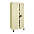 Sandusky® Mobile Steel Storage Cabinet, 78"H x 36"W x 24"D, Putty