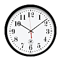Chicago Lighthouse 16.5" Atomic Wall Clock - Analog - Atomic - White Main Dial - Black/Plastic Case - Contemporary Style - Black Finish 1 thumbnail image